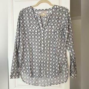 LOFT XS long sleeve blouse